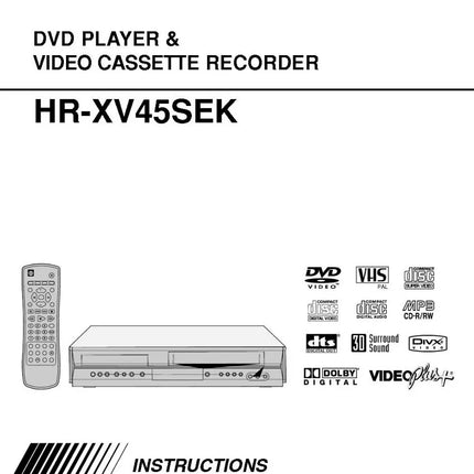 JVC HR-XV45SEK VCR DVD Owners Instruction Manual