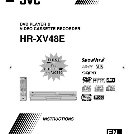 JVC HR-XV48E VCR DVD Owners Instruction Manual