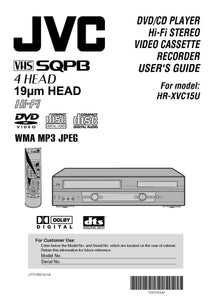 JVC HR-XVC15U VCR DVD Owners Instruction Manual