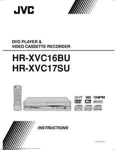 JVC HR-XVC16BU HR-XVC17SU VCR DVD Owners Instruction Manual