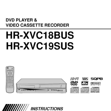 JVC HR-XVC18BUS HR-XVC19SUS VCR DVD Owners Instruction Manual
