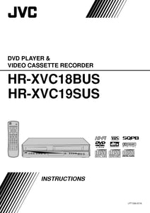 JVC HR-XVC18BUS HR-XVC19SUS VCR DVD Owners Instruction Manual