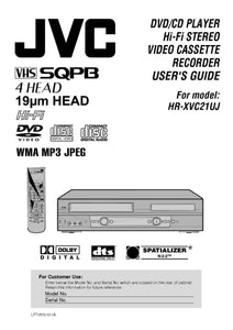 JVC HR-XVC21UJ VCR DVD Owners Instruction Manual