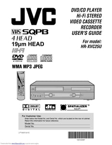 JVC HR-XVC25U VCR DVD Owners Instruction Manual