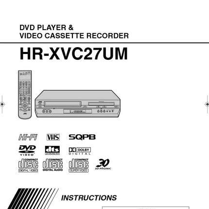 JVC HR-XVC27UM VCR DVD Owners Instruction Manual