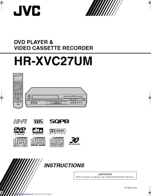 JVC HR-XVC27UM VCR DVD Owners Instruction Manual