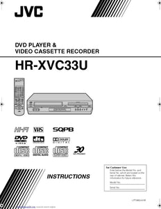 JVC HR-XVC33U VCR DVD Owners Manual