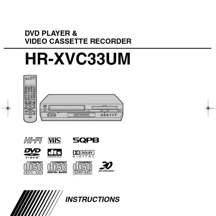 JVC HR-XVC33UM VCR DVD Owners Instruction Manual
