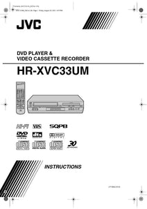 JVC HR-XVC33UM VCR DVD Owners Instruction Manual