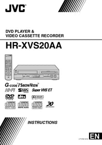 JVC HR-XVS20AA VCR DVD Owners Instruction Manual