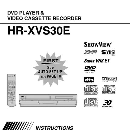 JVC HR-XVS30E VCR DVD Owners Instruction Manual
