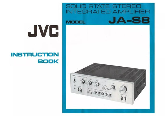 JVC JA-S8 Amplifier Owners Instruction Manual