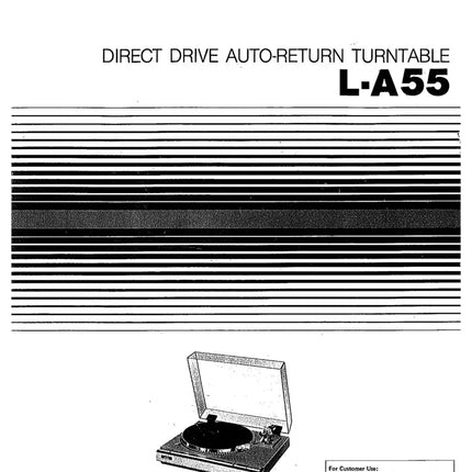 JVC L-A55 Turntable Owners Instruction Manual