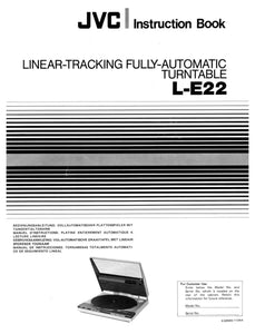 JVC L-E22 Turntable Owners Manual