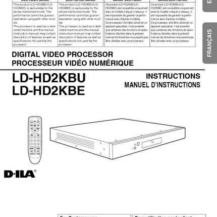 JVC LD HD2KBU LD HD2KBE Processor Owners Instruction Manual