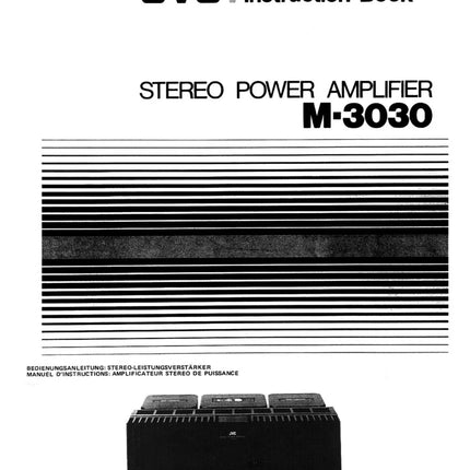 JVC M-3030 Amplifier Owners Instruction Manual