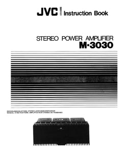 JVC M-3030 Amplifier Owners Instruction Manual