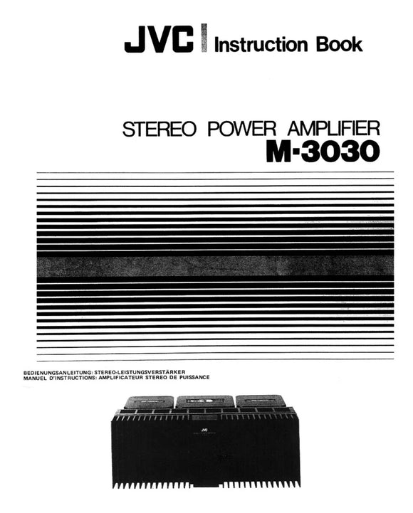 JVC M-3030 Amplifier Owners Instruction Manual