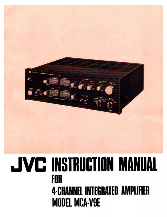 JVC MCA-V9E Amplifier Owners Instruction Manual