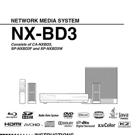 JVC NX BD3B Network Media System Owners Instruction Manual