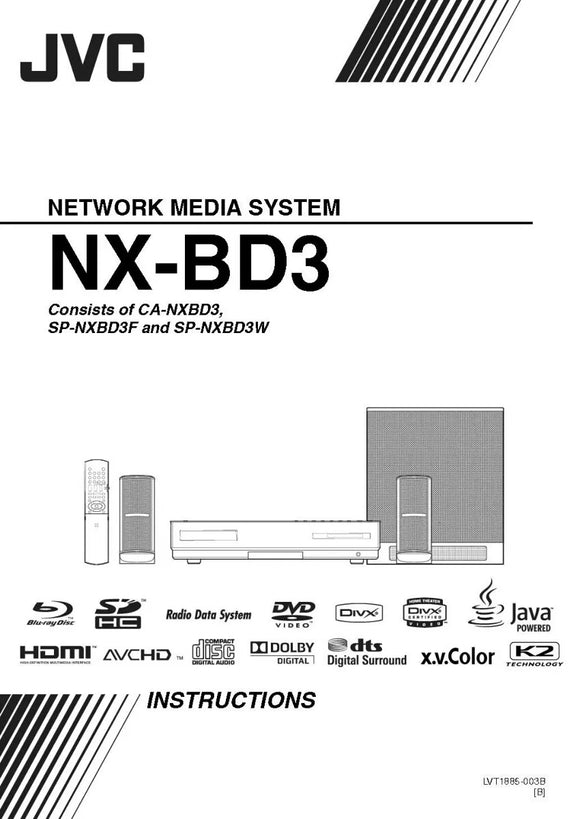 JVC NX BD3B Network Media System Owners Instruction Manual