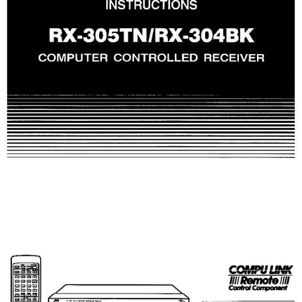 JVC RX-305 RECEIVER Owners Instruction Manual