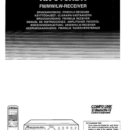 JVC RX-316RBK Receiver Owners Instruction Manual
