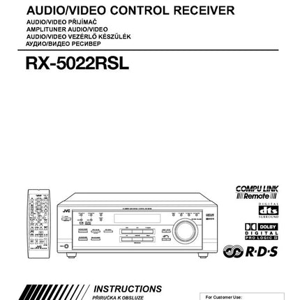 JVC RX-5022RSL Receiver Owners Instruction Manual