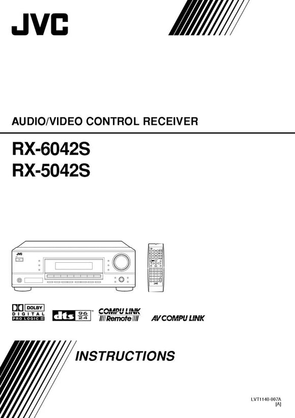 JVC RX-5042S RX-6042S Receiver Owners Instruction Manual