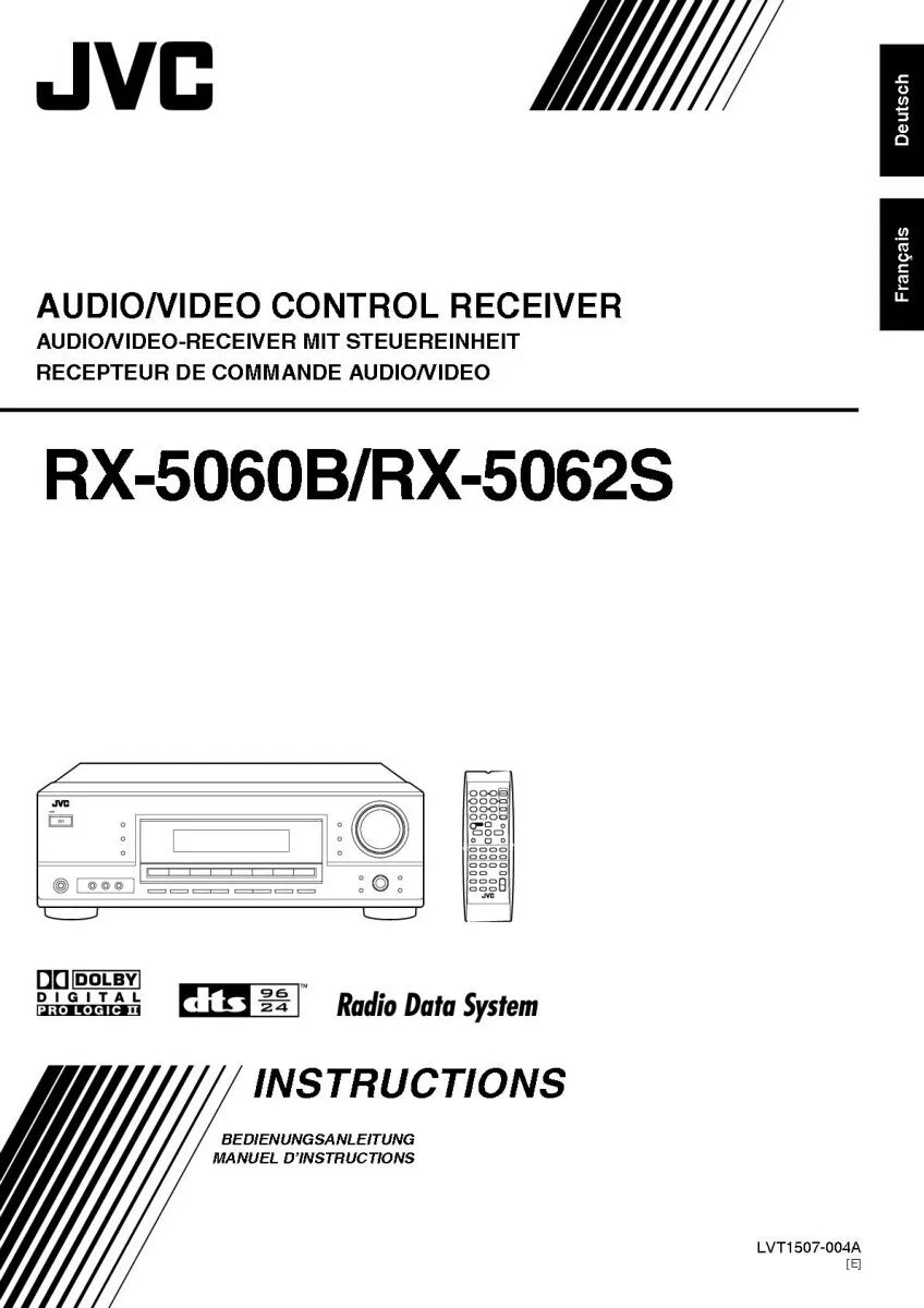 JVC RX-5060B RX-5062S Receiver Owners Instruction Manual – TekRevolt