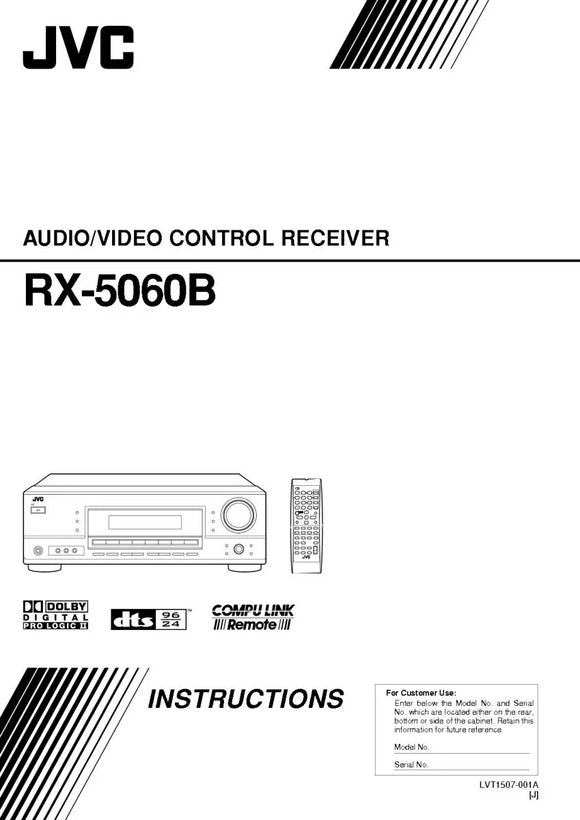 JVC RX-5060B Receiver Owners Instruction Manual