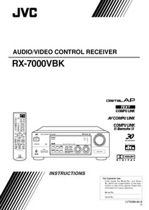 JVC RX-7000VBK Receiver Owners Instruction Manual