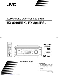 JVC RX-8010RBK RX-8012RSL Receiver Owners Instruction Manual