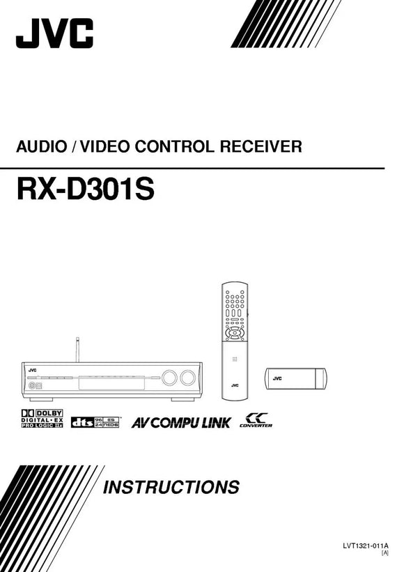 JVC RX-D301SA Receiver Owners Instruction Manual