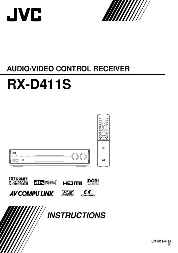 JVC RX-D411SA Receiver Owners Instruction Manual