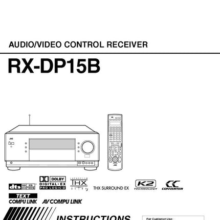 JVC RX-DP15BJ Receiver Owners Instruction Manual