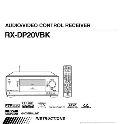 JVC RX-DP20VBK Receiver Owners Instruction Manual