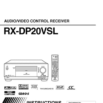 JVC RX-DP20VSL Receiver Owners Instruction Manual