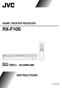 JVC RX-F10SUJ Home Theater System Owners Instruction Manual