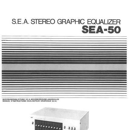 JVC SEA 50 Graphic Equalizer Owners Instruction Manual