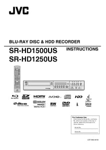 JVC SR-HD1250US SR-HD1500US Blu-ray Player Owners Instruction Manual