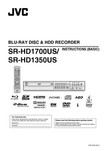 JVC SR-HD1350US SR-HD1700US Blu-ray Player Owners Manual