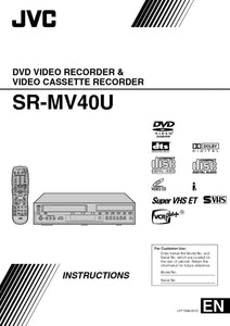 JVC SR-MV40U VCR VCR DVD Owners Instruction Manual