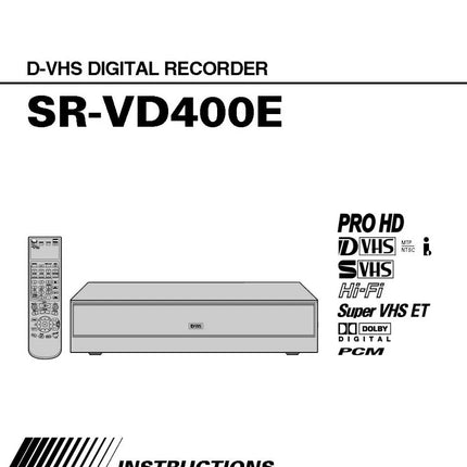 JVC SR-VD400EX DVD and VCR Owners Instruction Manual