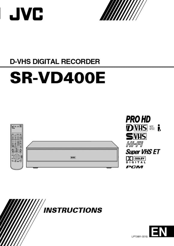 JVC SR-VD400EX DVD and VCR Owners Instruction Manual
