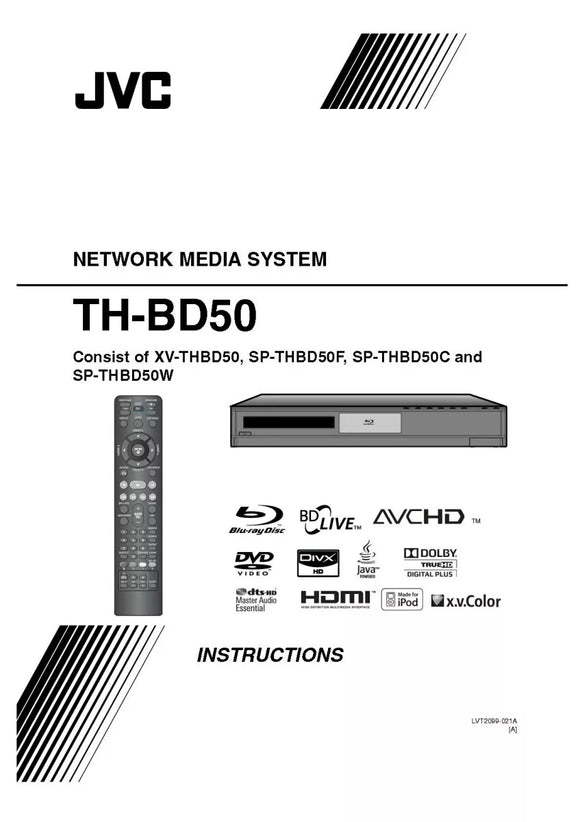 JVC TH-BD50 XV-THBD50 Home Theater System Owners Instruction Manual