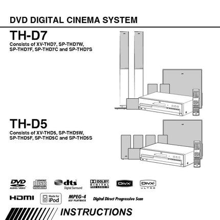 JVC TH-D5 TH-D7 XV-THD5 XV-THD7 System Owners Manual