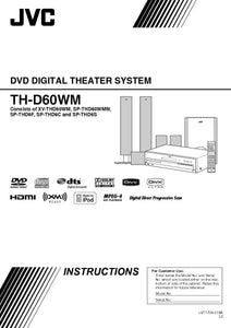 JVC TH-D60WM XV-D60WM Home Theater System Owners Instruction Manual