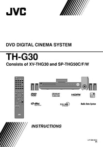 JVC TH-G30 XV-THG30 Home Theater System Owners Instruction Manual