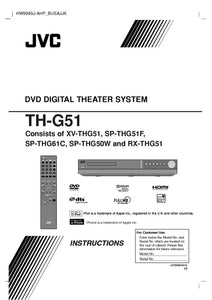 JVC TH-G51 XV-THG51 Home Theater System Owners Instruction Manual